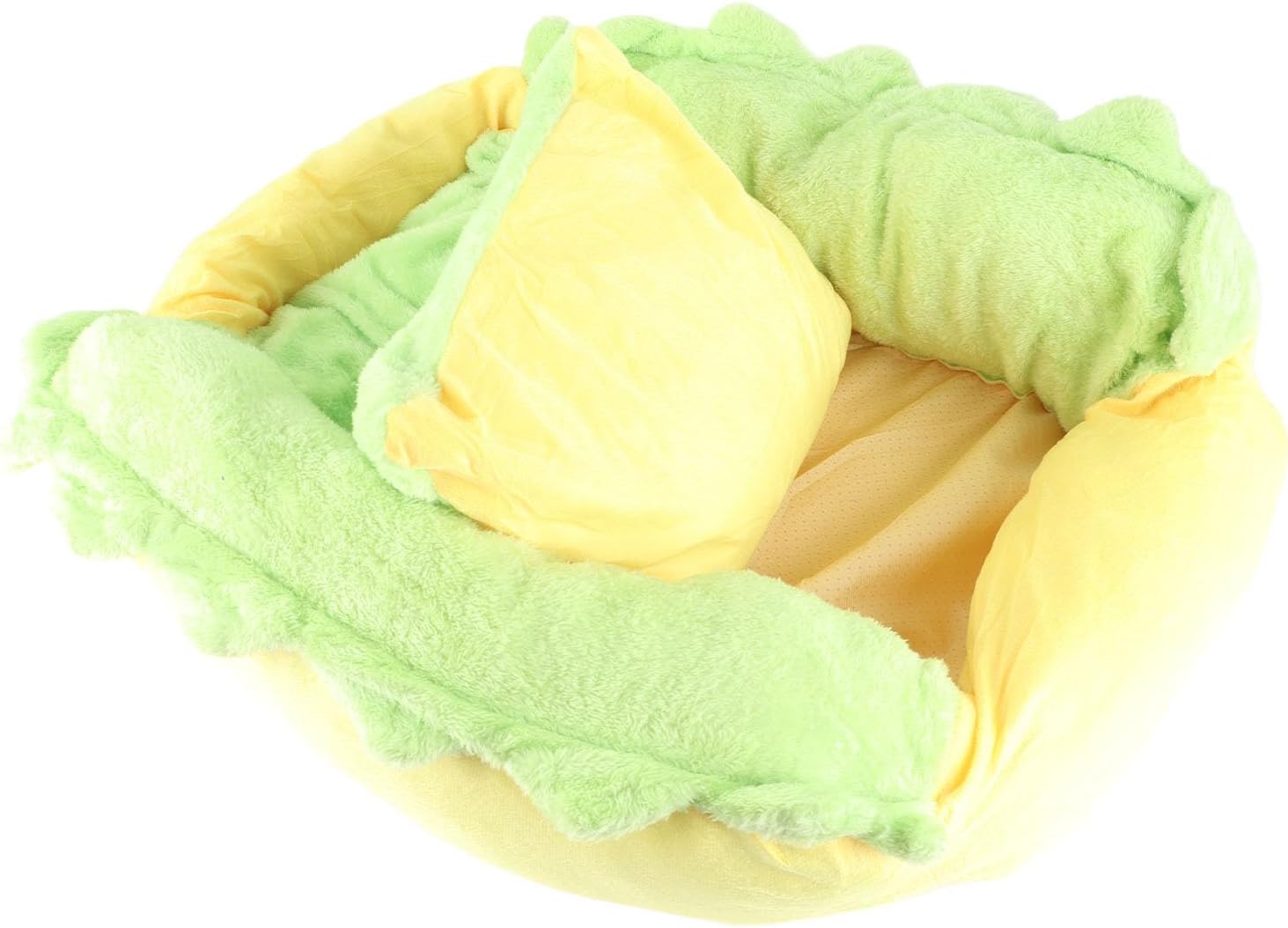 Hot Dog Shape Pet Bed for Cats and Dogs, Plush Removable Washable Pet House with PP Cotton Filling, Cute Stylized Dog Bed for Indoor Use, Large Size 70x55cm