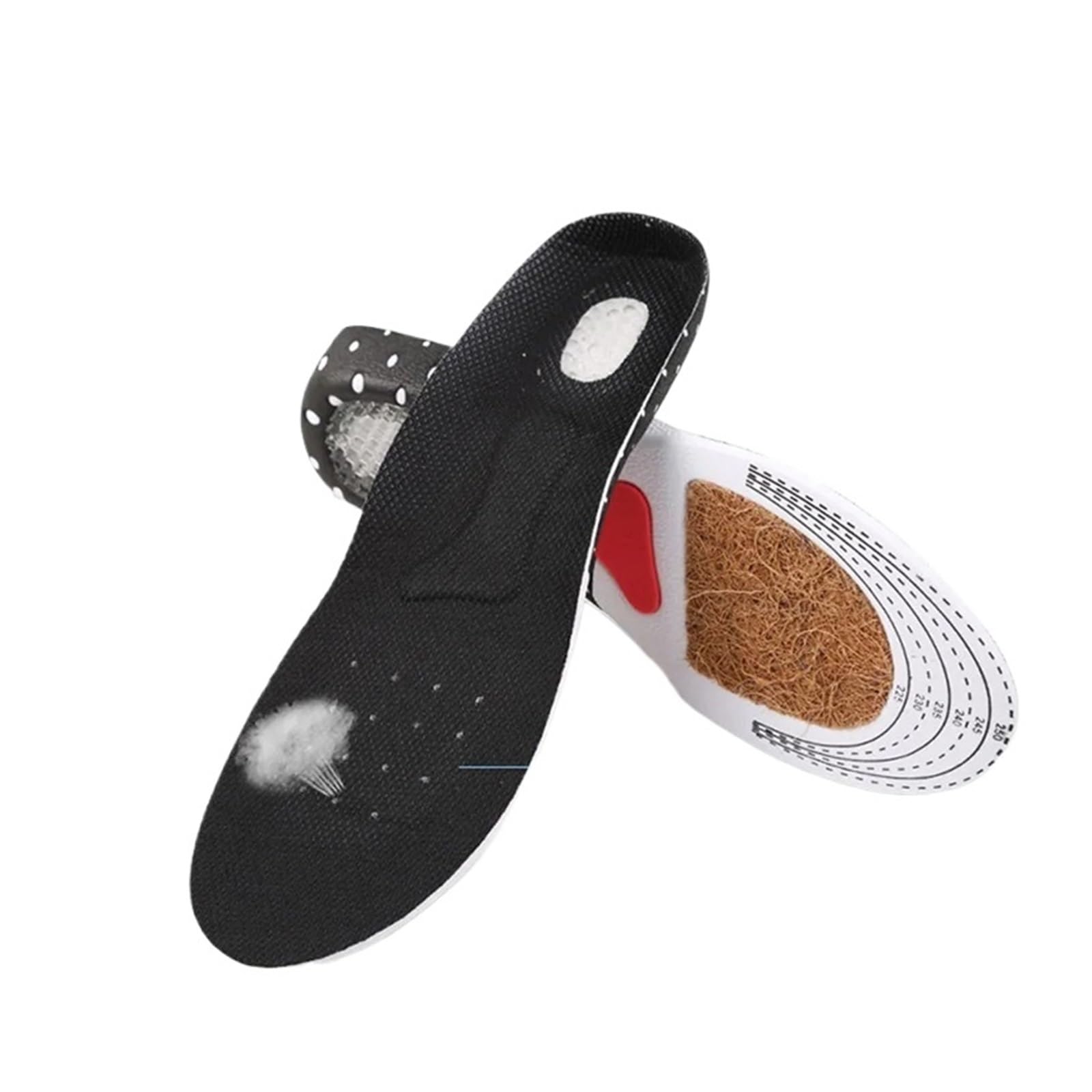 ONMYJFD Sport Insoles Flat Feet Support Orthotic Insoles Breathable Shoe Pads Inserts Shock Absorbent Foot Pad 40-46