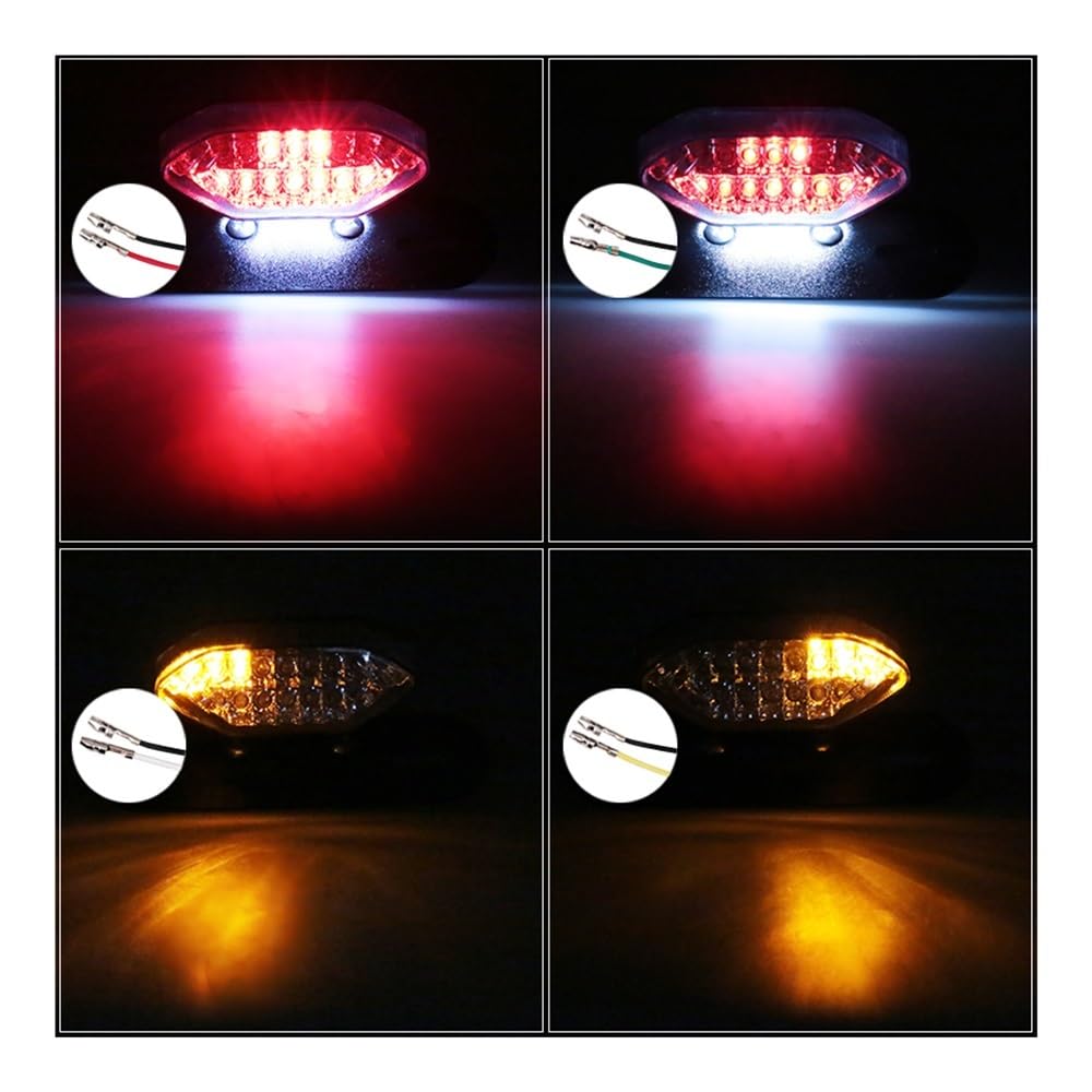 Luce Di Direzione Posteriore Freno Stop Targa Accessori Per Moto(GRAY)