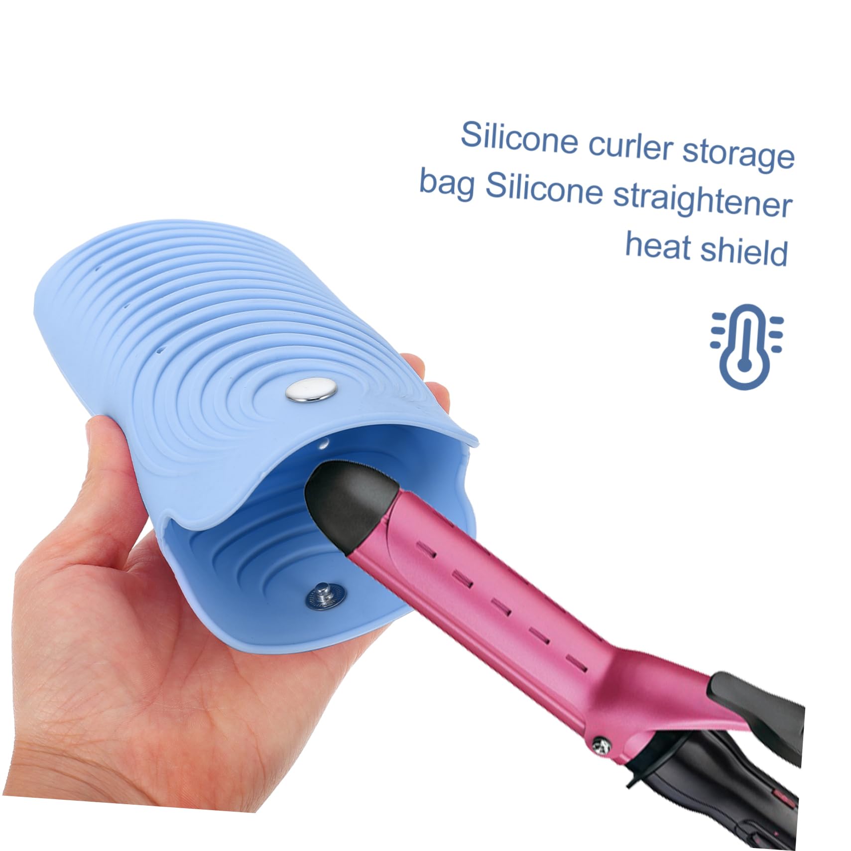Bolsa de Silicona Resistente al Calor Portaherramientas Fácil de Llevar y Antideslizante para Planchas y Rizadores de Cabello para Trabajo y Viaje