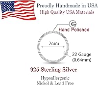 Vista 37 de LUCKYJEWUS Argolla pequeña y delgada de oro o plata de ley para perforación de nariz de mujer Dorado