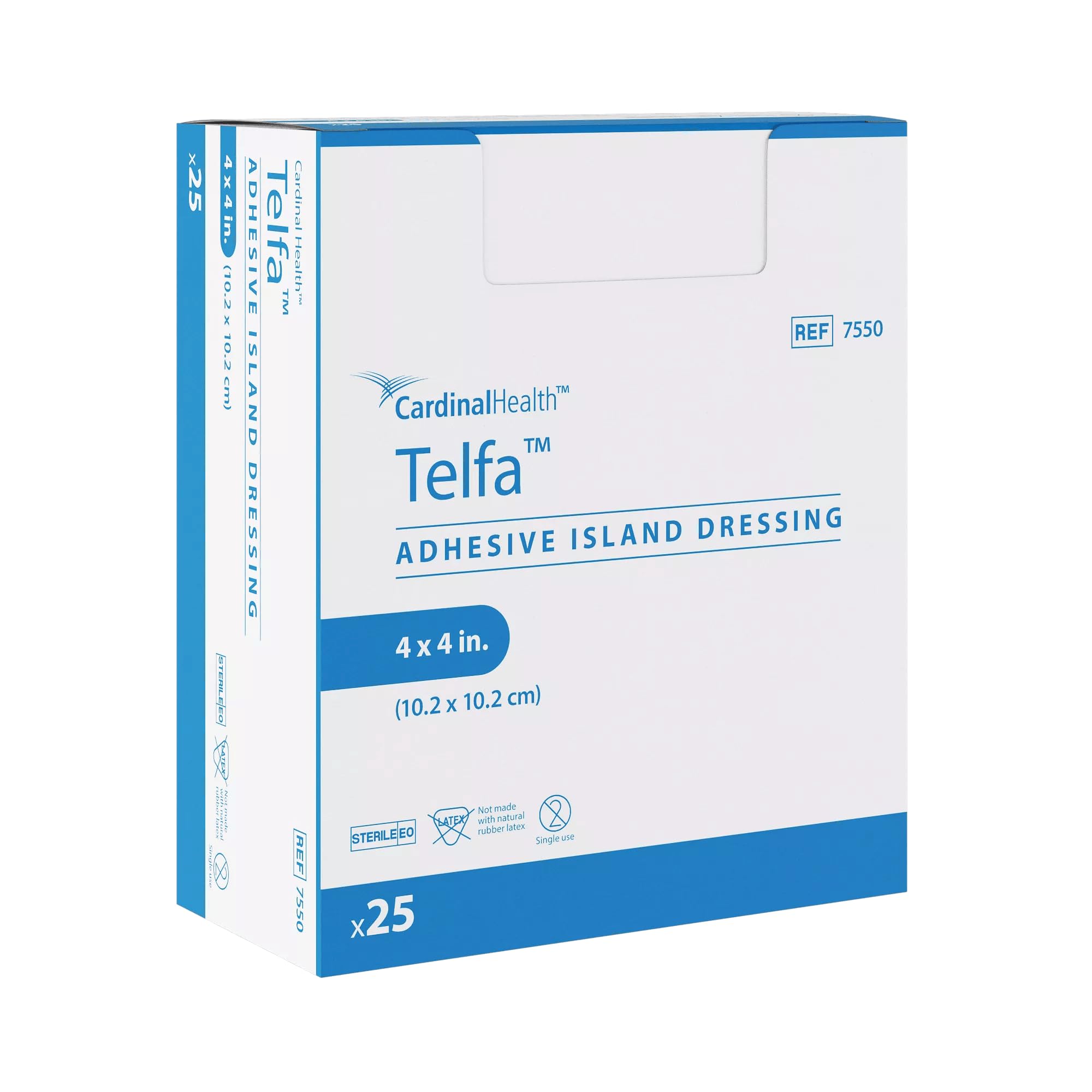 Telfa™ Adhesive Island Dressing, 4 x 4IN, Case of 200
