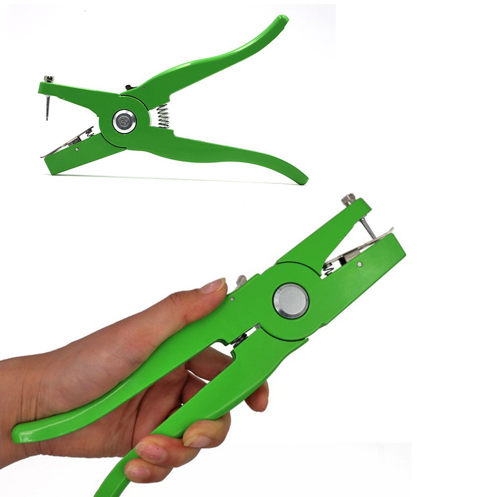 Marhynchus Pince à Poser les Boucles Auriculaires Pour Bovins, Ovins et Porcins - Alliage D'aluminium - Poignée Ergonomique - Résistante à la Rouille - Facile à Utiliser - Peinture de