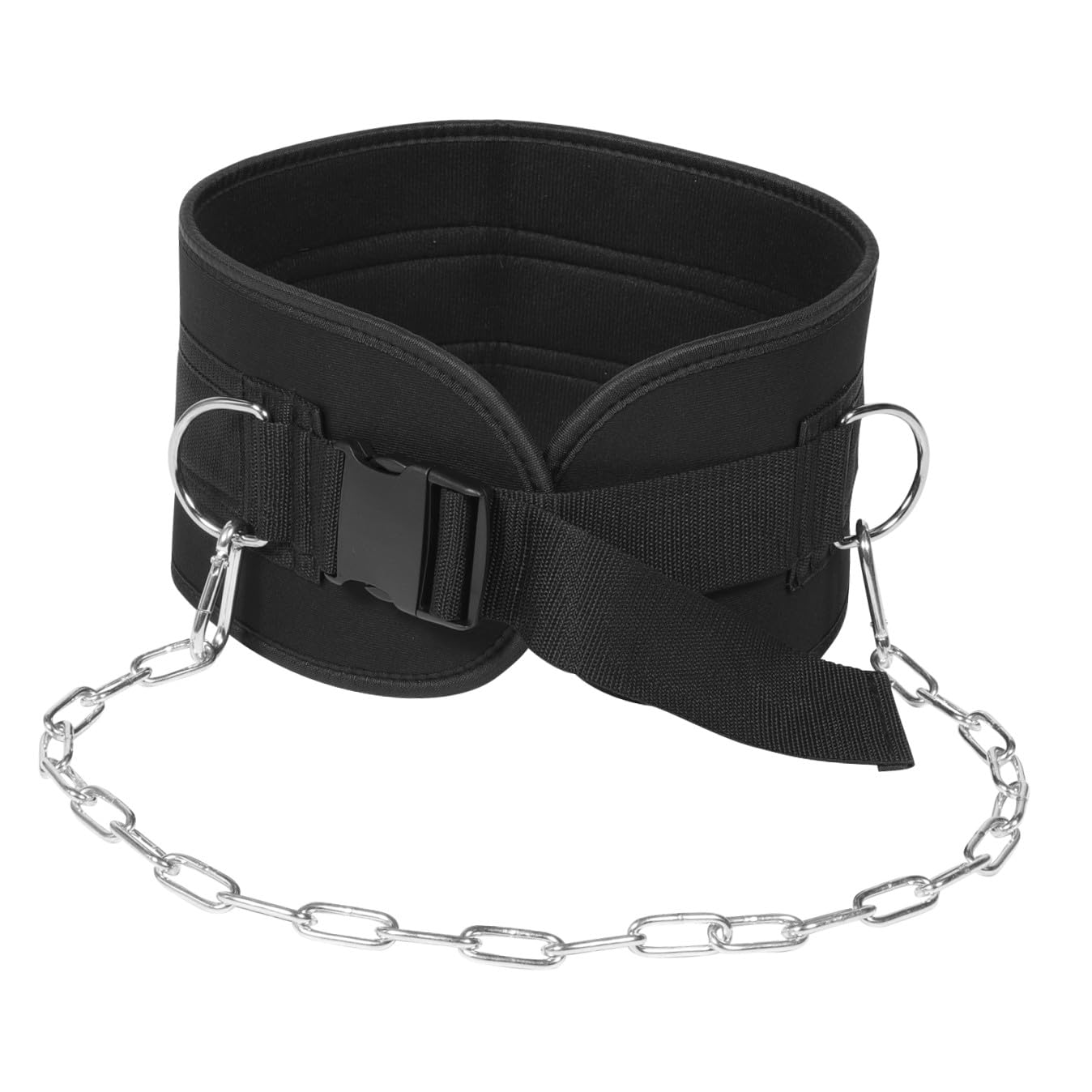 Cintura per Esercizi con Catena Lunga in Ferro e Fibbia Spessa, Cintura Zavorrata per Allenamento Pesi con Design Avvolgente e Protezione Lombare per Training Fitness