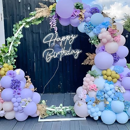 Image of Voircoloria 110pcs Pastel Purple Balloons 12inch Light Purple Latex Party Balloons for Graduation, Easter, Wedding, Birthday, Bridal Shower, Rainbow Party, Baby Shower, Anniversary Party Decorations