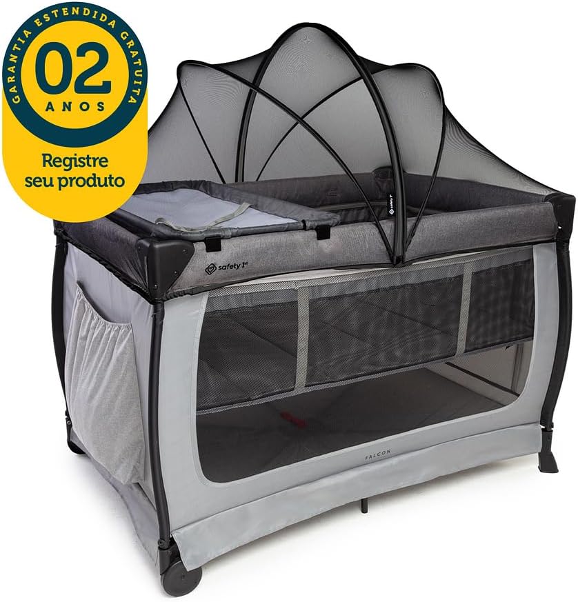 Berço Portátil Safety 1st, Falcon, 0 a 20kg, Grey Night