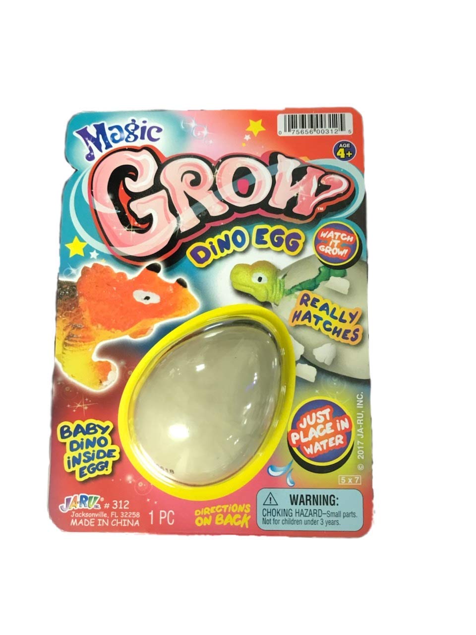 JA-RU Magic Grow Surprise Dinosaur Egg 1-Pack 312(B)