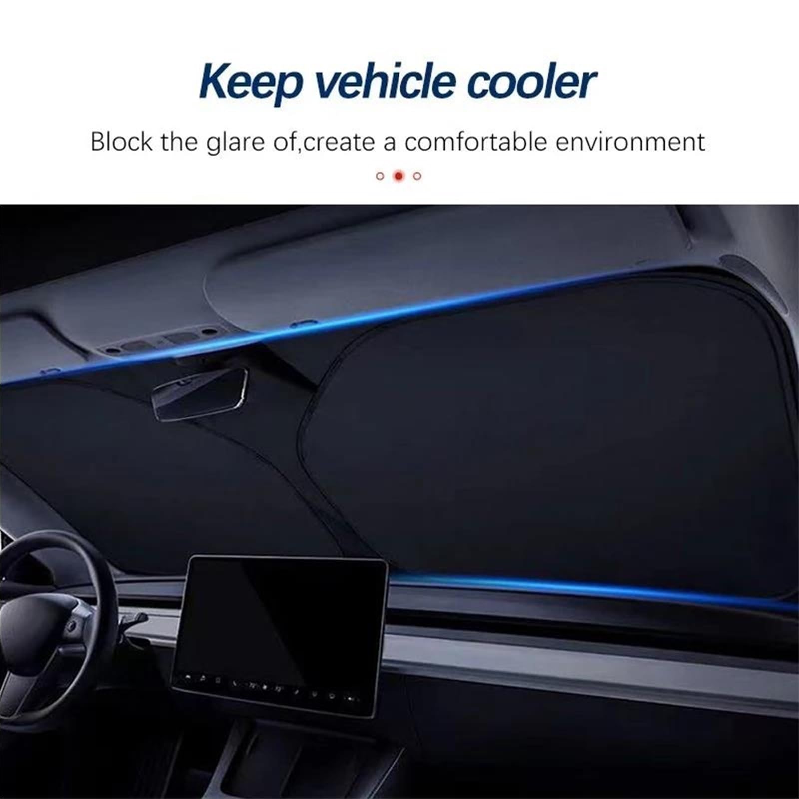 Parasol Accesorios Coche Parasol Interior Parabrisas Bloques Protector Visera UV Plegable para Benz GLE350 450 W166 W167 Visera