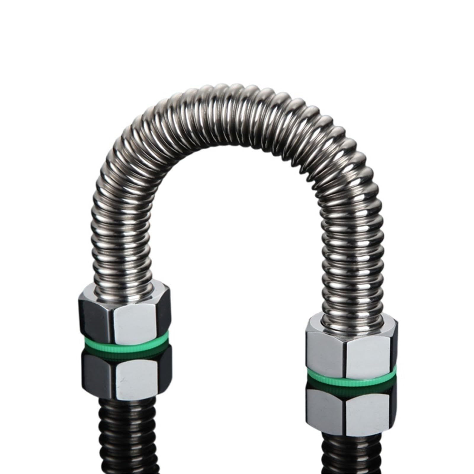 3/4"BSP Corrugated Pipe 304 Stainless Steel Water Heater Inlet Hose Water Hot and Cold Metal Extended Explosion-Proof Water Pipe(50cm)