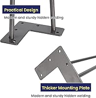 Vista 4 de SMARTSTANDARD Patas de muebles de horquilla de alta resistencia de 16 pulgadas, proyectos de bricolaje para el hogar de metal para mesitas de noche