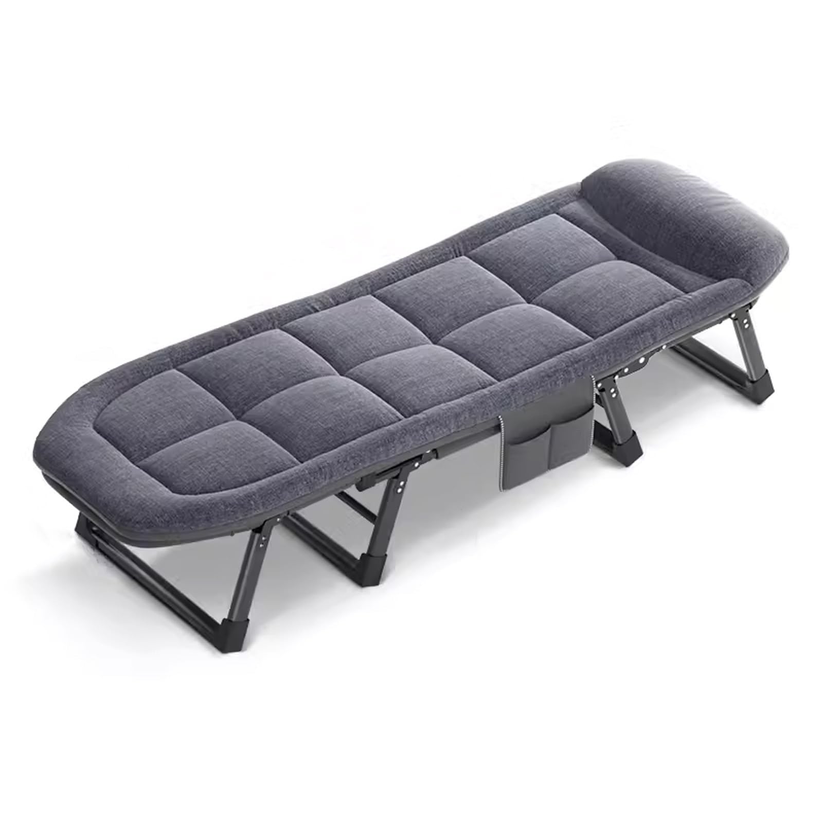 Brandina da Campeggio Pieghevole con Materasso, Spugna Alta Elastica Cinque Angoli Regolabili Buon Carico, Brandina, per Esterni, Ufficio(180 * 60CM)