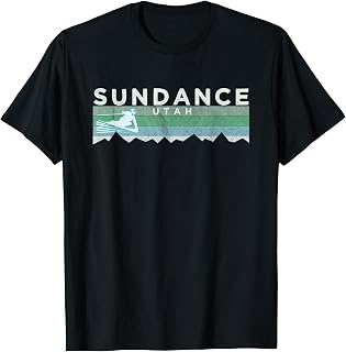 Retro Sundance, UT Distressed Skiing T-Shirt T-Shirt