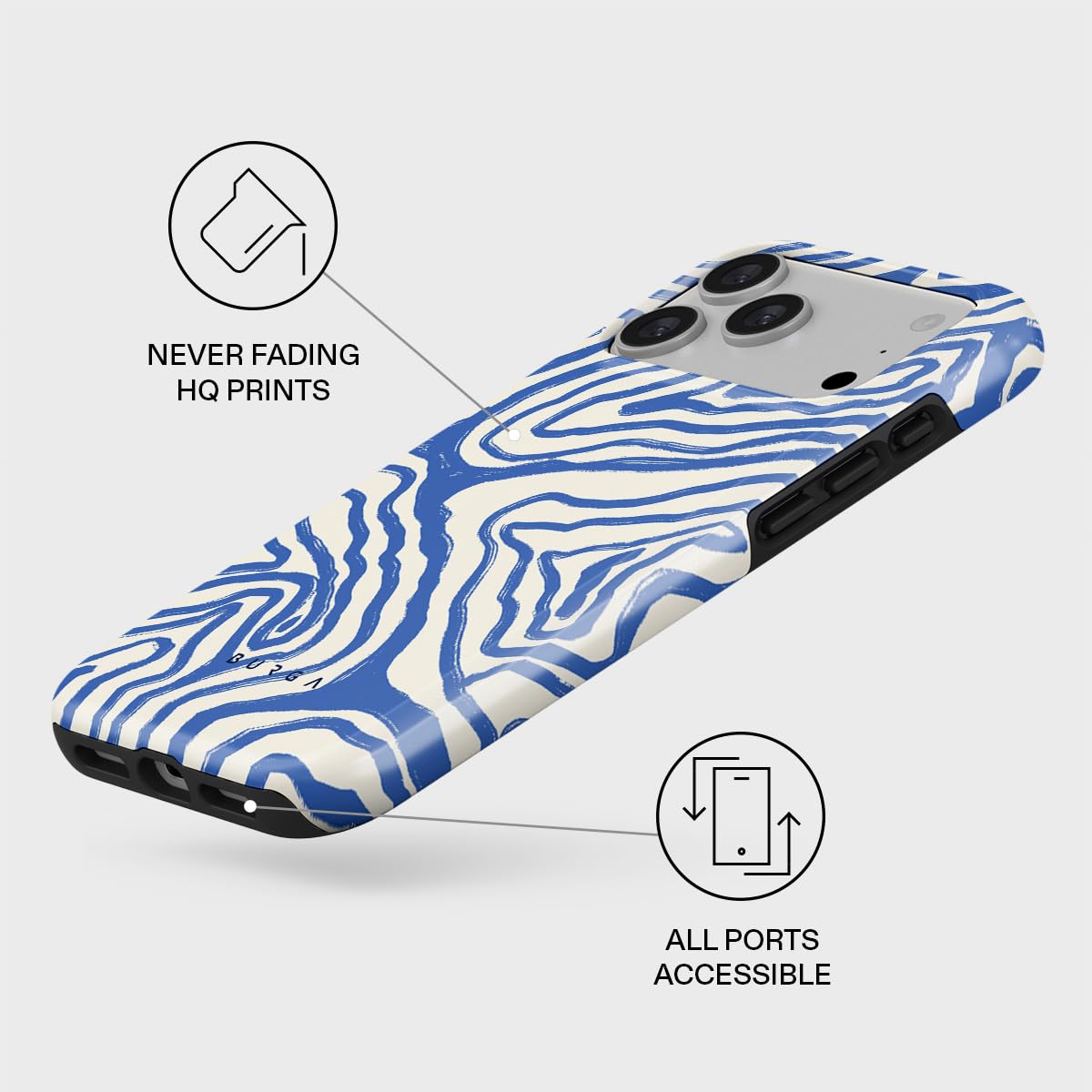 BURGA Capa de telefone para iPhone 17 Pro Max - bonita, moderna