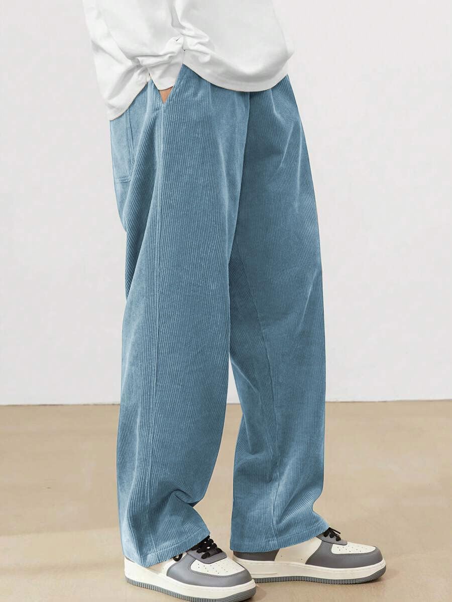 ZAFUL Men's Corduroy Straight Leg Loose Fit Casual Pants - Image 3