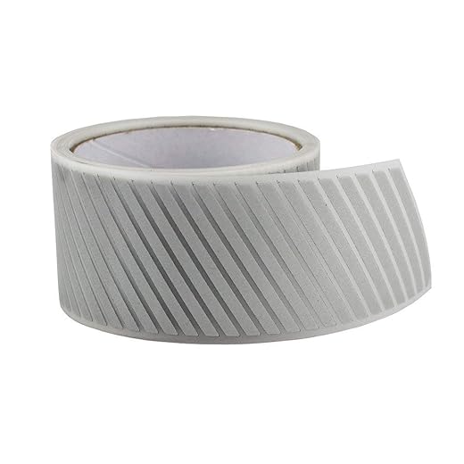 JINBING 2" Safety Silver Reflective Iron on Fabric Clothing Tape Stripe Heat Transfer Vinyl Film M02 (2" x 33ft)