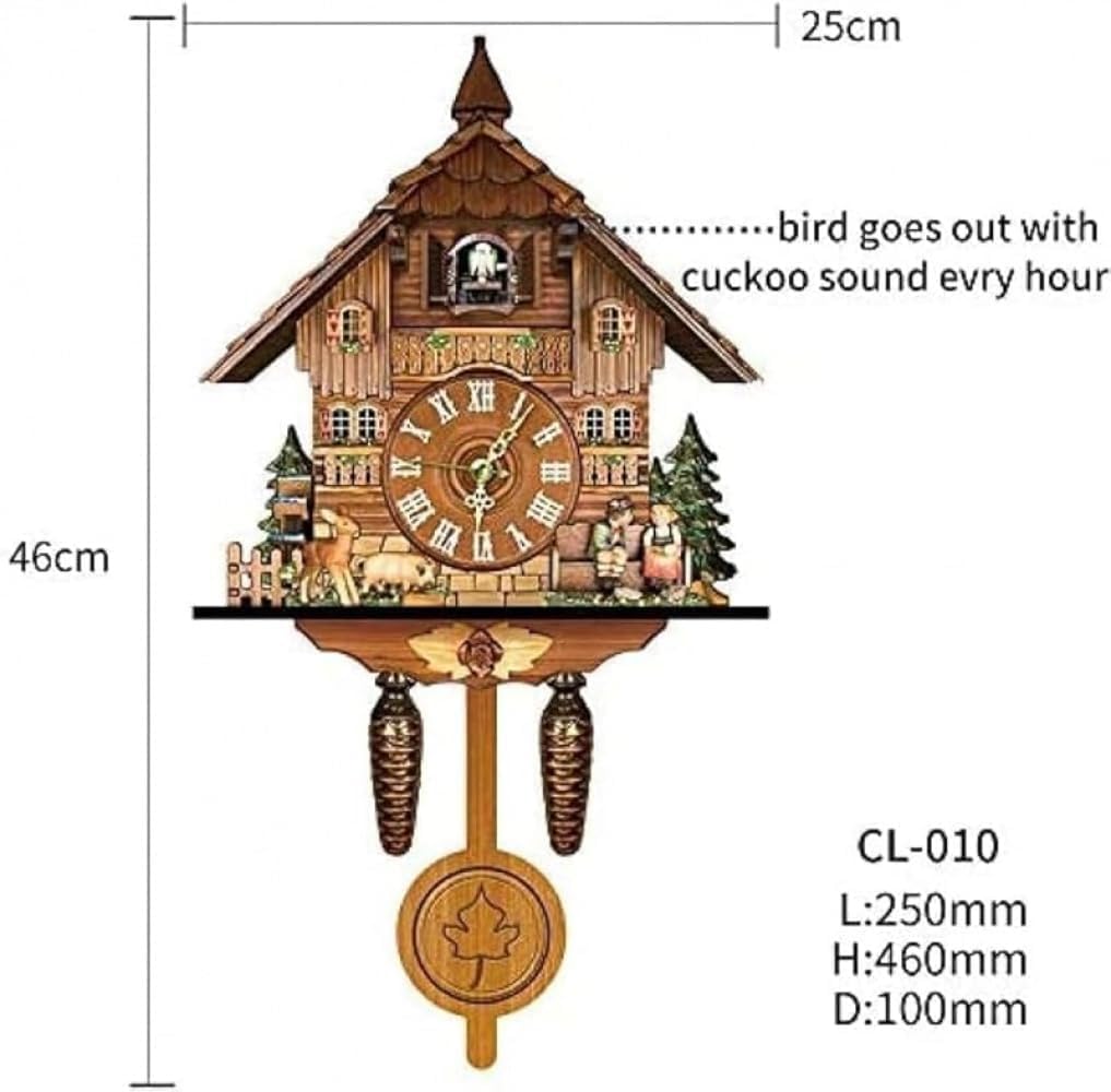 Amazon.co.jp: Numzo 鳩時計 壁掛け ふいご 刻まれた け リズム