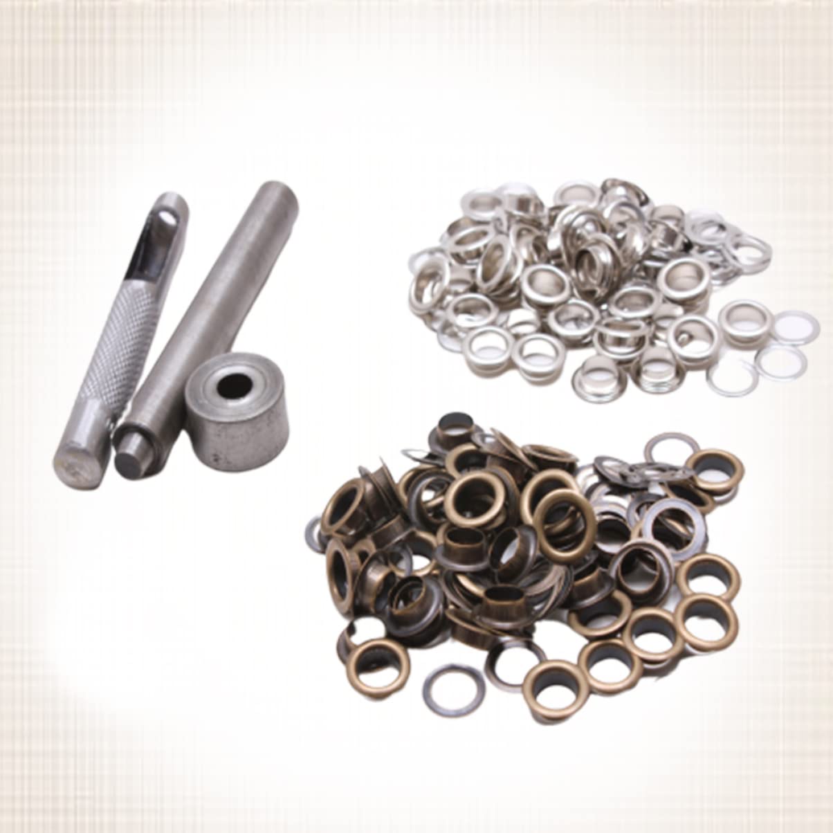 COHEALI Kit Di Occhielli Da 2 Set Da 8 Mm Con Bottoni Ad Occhiello Set Di Bottoni Ad Occhiello in Metallo Per Artigianato Scarpe Abbigliamento 100 Pezzi*2