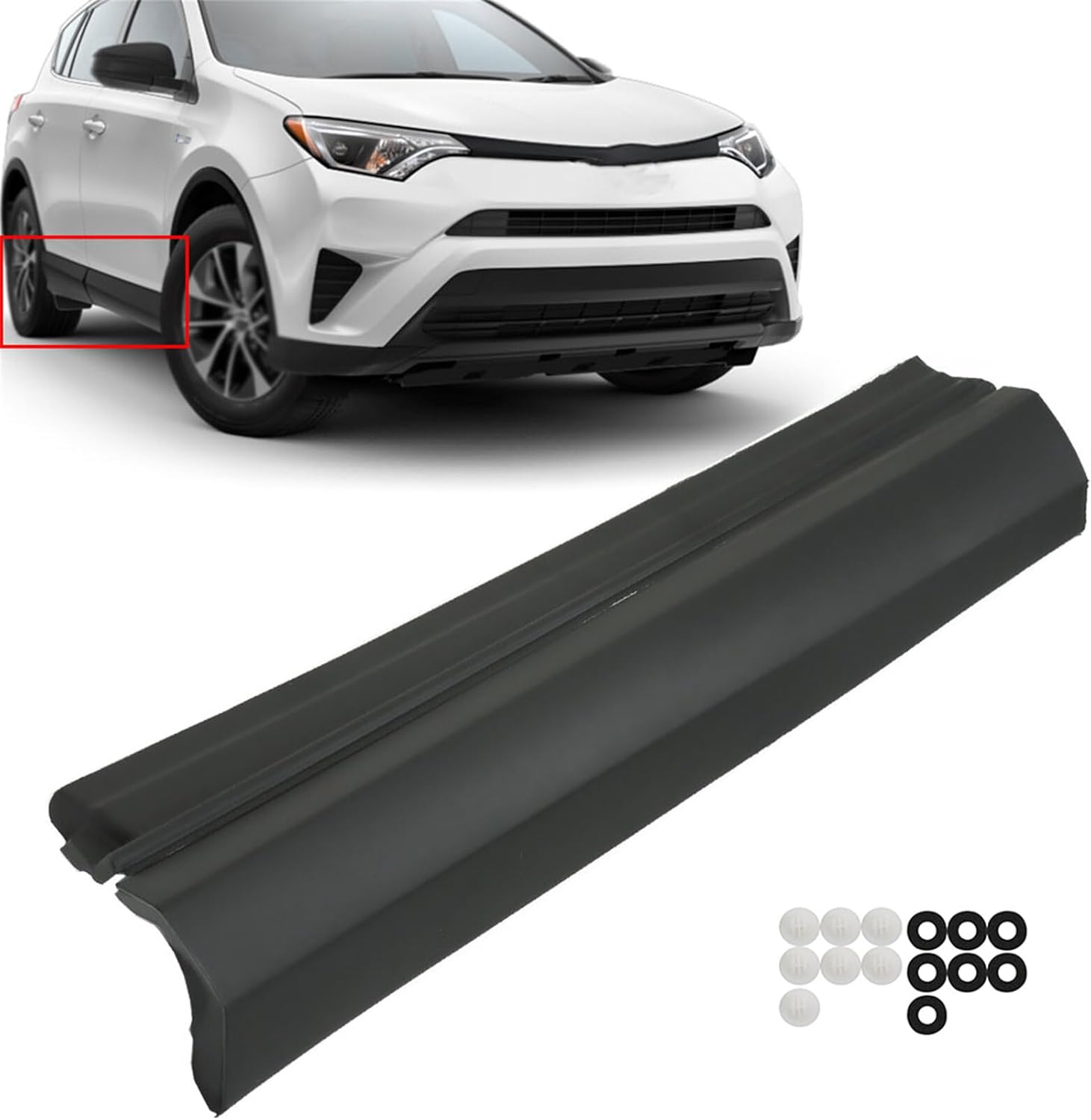 LABLT Front Right Door Trim Molding Lower Passenger Side TO1305107 Replacement for Rav4 2016 2017 2018