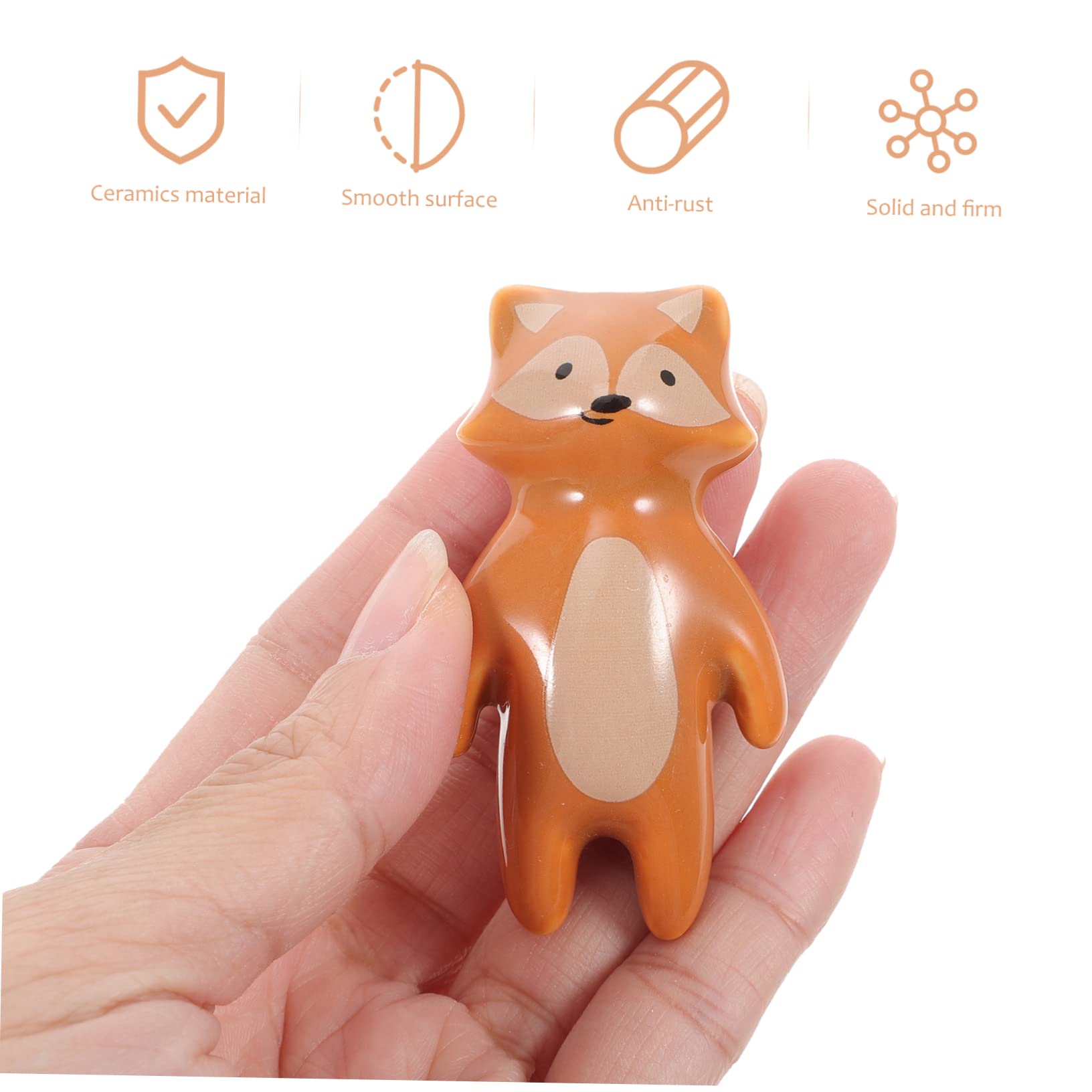 NUOBESTY 8 Pomelli in Ceramica e Lega a Forma di Animale, Maniglie Decorative per Armadio e Cassetti, Facili da Installare per Cameretta