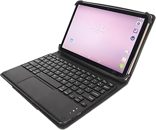 Tablet 2 em 1 com teclado BT, tablet de 10,1 polegadas, compatível com celular 4G LTE, Android 12, 8 + 256 GB, Wi-Fi 2.4/5G, CPU MT6755 8 Core, 8 MP + 16 MP Tablet PC (Dourado)