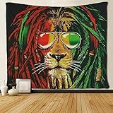 ANLAI レゲエラスタタペストリーライオンの壁掛け家の装飾のための寝室の居間 200cm x150cm