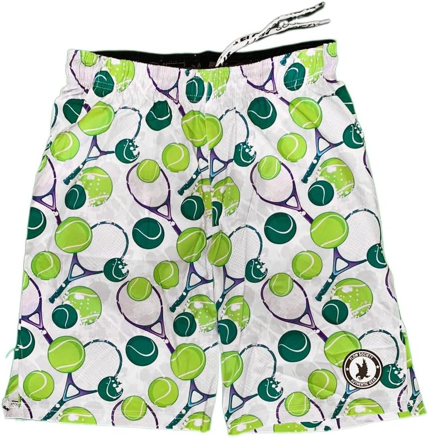 Flow Society Boys Tennis Flow Print Short White