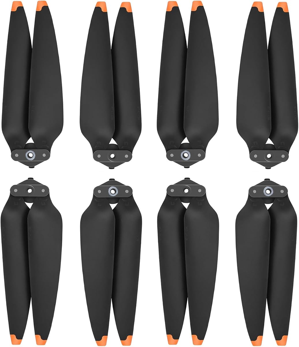 Alas de hélices Air 3S - 8 piezas de accesorios para DJI Mavic Air 3S/Air 3 Piezas de repuesto Accesorios para drones Cuchillas de liberación rápida de bajo ruido Silencio 8747F Air Series 4 pares Naranja
