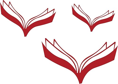 Book Wall Decals - Flying Books Reading Themed Decor - Peel and Stick Removable Vinyl Sticker for Home, Playroom, Library or Classroom