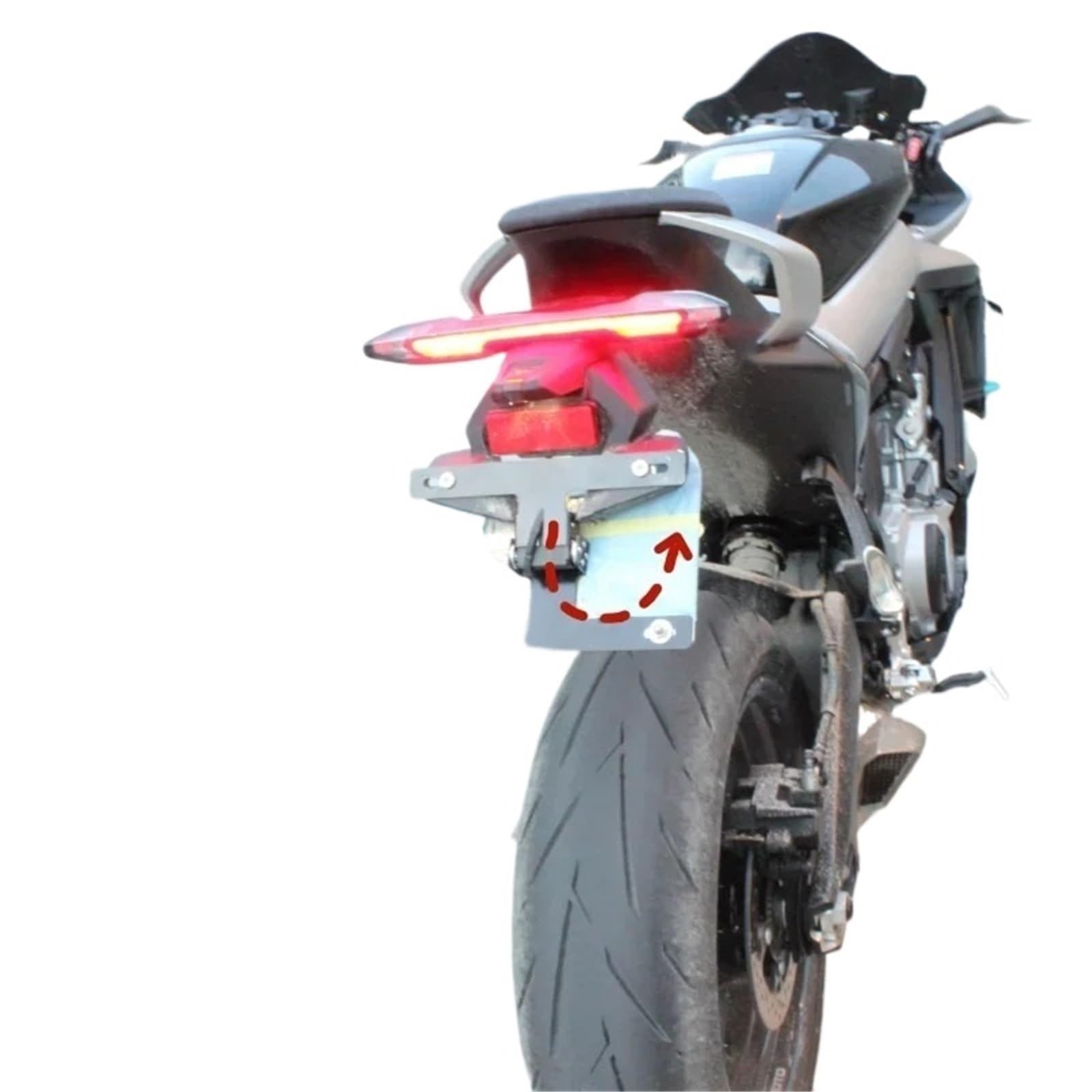 Ramka tablicy rejestracyjnej motocykla Pasuje do Apulia RSV4 RS660 RS457 dreszcz 900 GPR 150R 250R 250S TUONO 660 regulowany przycisk tablicy rejestracyjnej(Tuono 660)