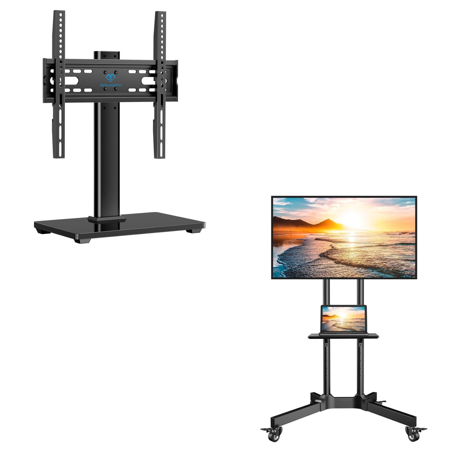 Amazon.com: PERLESMITH Rolling TV Stand for 32-85 Inch TVs Holds