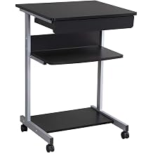 Yaheetech Computer Desk on Wheels 79 x 56 x 51 cm Black