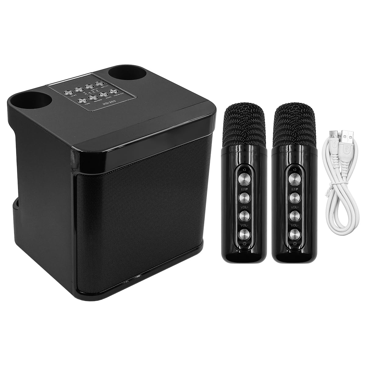 WANGCL Mini Karaoke Speaker Portable Microphone with Speaker Support Bluetooth AUX USB TF Card Input for Home Karaoke Party