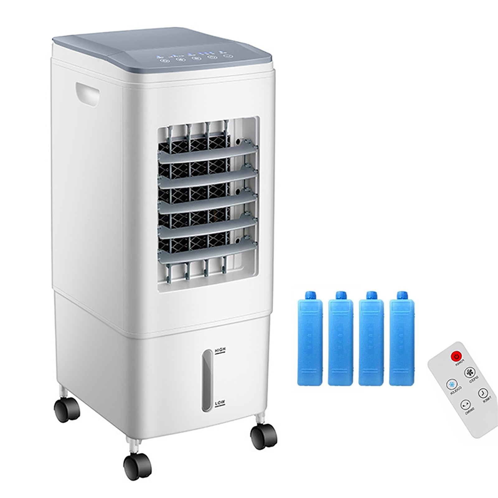 Evaporative Air Cooler with Remote, 3 Speeds, 7H Timer, 90°Auto Swing