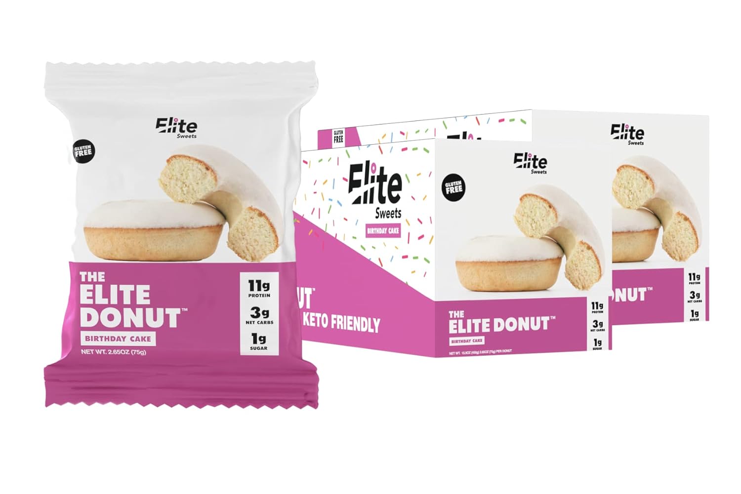 Elite Sweets The Elite Donut Birthday Cake 12 Count