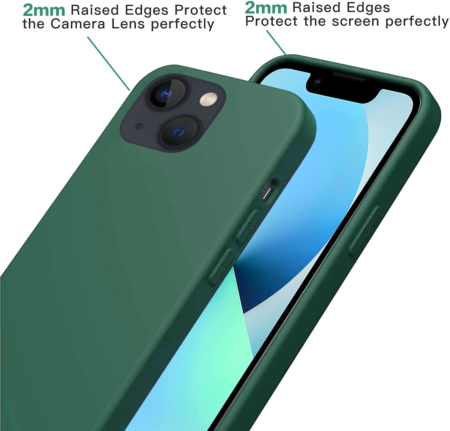 HGH Custodia in silicone per iPhone 13 Mini, Porta Cellulare con