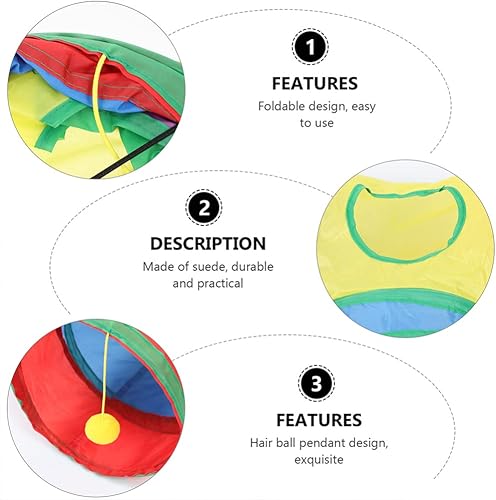 Miniatura 8 de POPETPOP Túnel de conejo, túnel para mascotas, tienda de campaña escondida para gatos, túnel para gatos, túnel para ocultar gatos, cama escondida