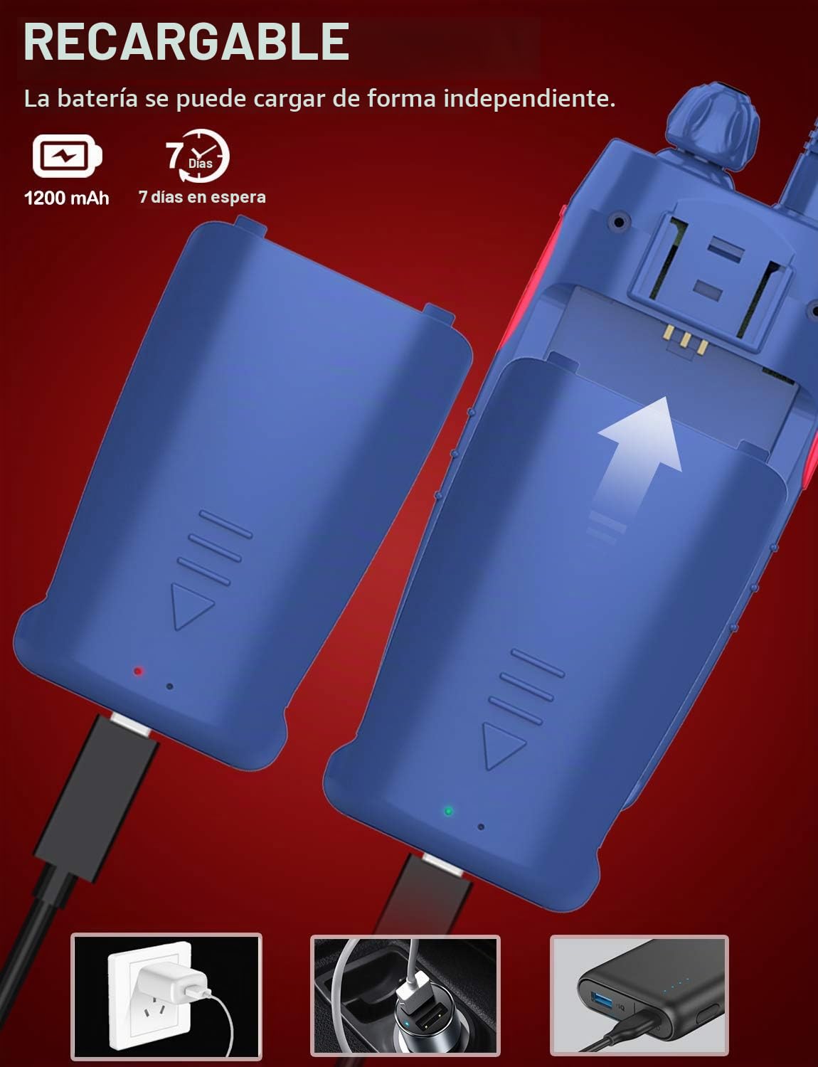 QNIGLO Spiderman Walkie Talkie Niños Recargable, Juguetes de 3 a 12 Año