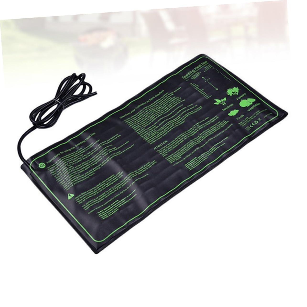 BESPORTBLE 230v Tappetino Riscaldante Per Piante e Resistente Riscaldamento Idroponico Silicone Per Germinazione e Propagazione Di Piantine Nero Eu