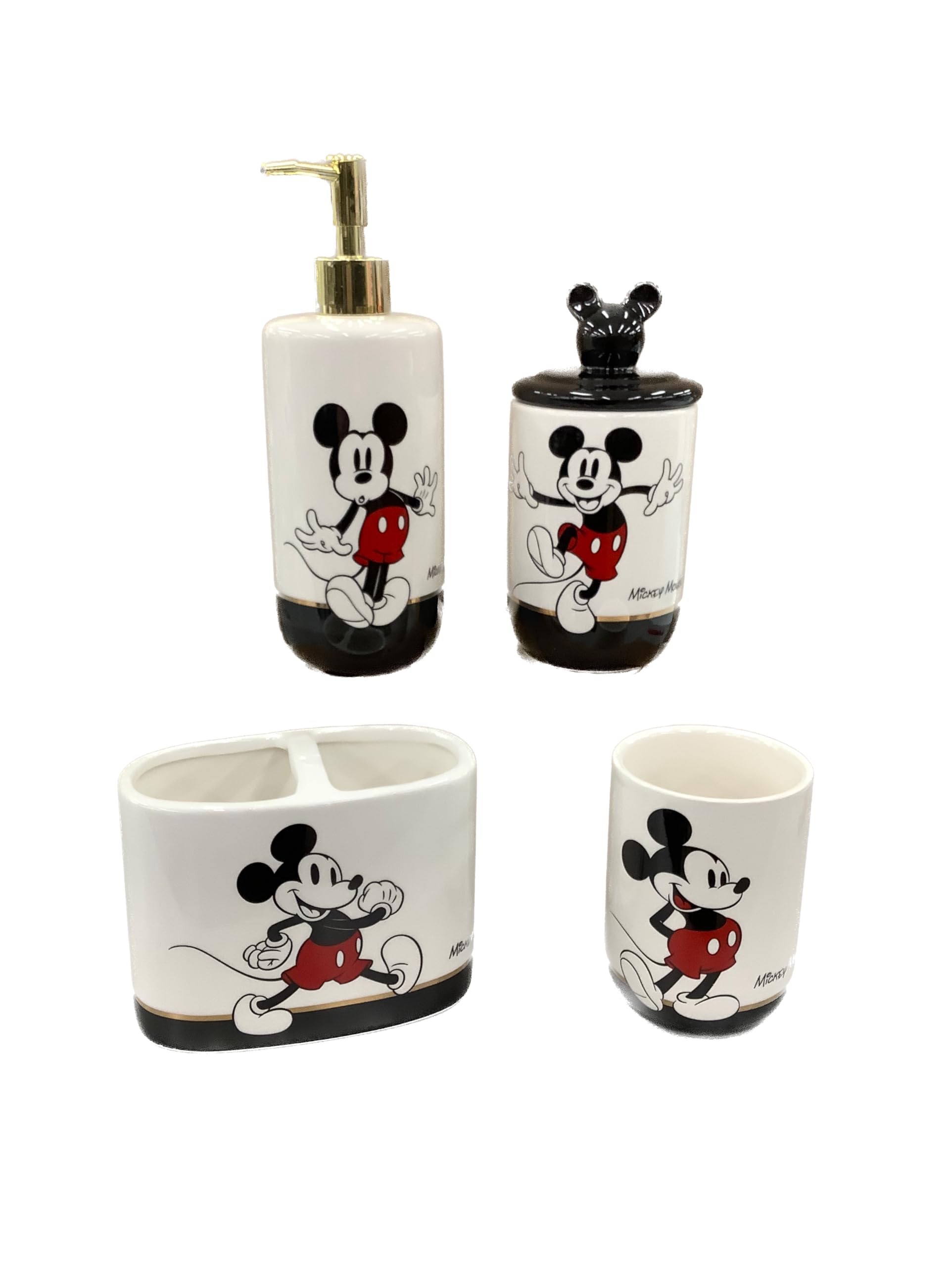 Disney Mickey Mouse Banyo Aksesuar Seti, 4 Seramik Parça: Diş