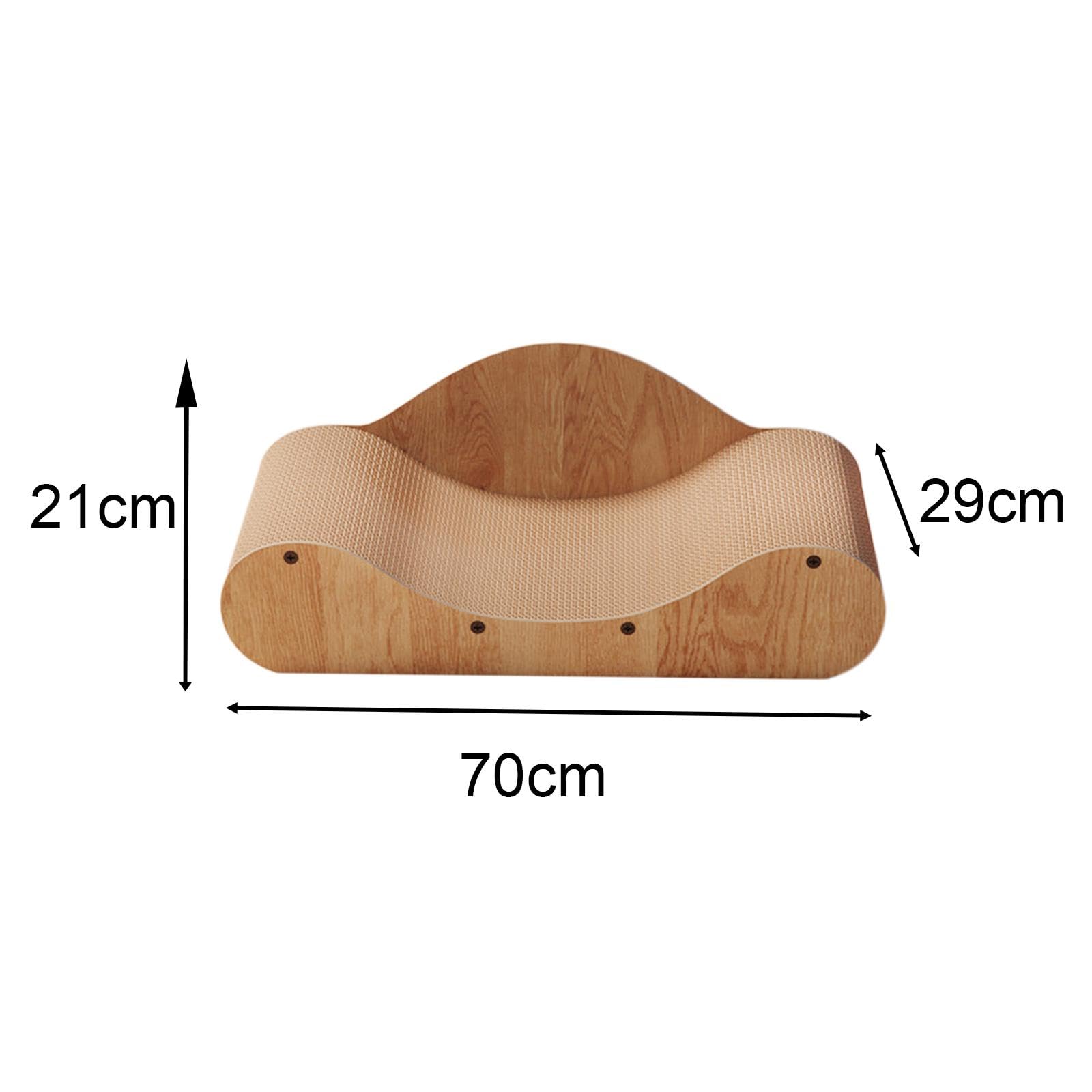 Griffoir pour Chat, Tapis en Carton, Espace de Couchage, Protection Interactive pour Canapé, Design Attrayant, Convient Aux Petits Chats, 70x29x21cm