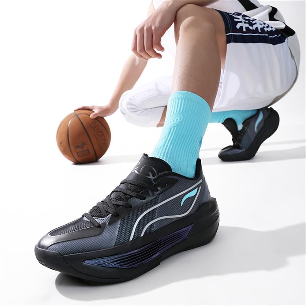 Genérico Zapatillas de Baloncesto for Hombre, con amortiguación, Resistentes al Desgaste, Antideslizantes, Agarre Rebote, Zapatillas Entrenamiento Deportivas Moda Zapatos para Caminar