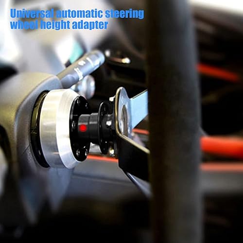 Miniatura 5 de Paquete de 1 adaptador de cubo de aluminio para volante, dispositivo universal de liberación rápida de 6 agujeros, modificación de carreras,