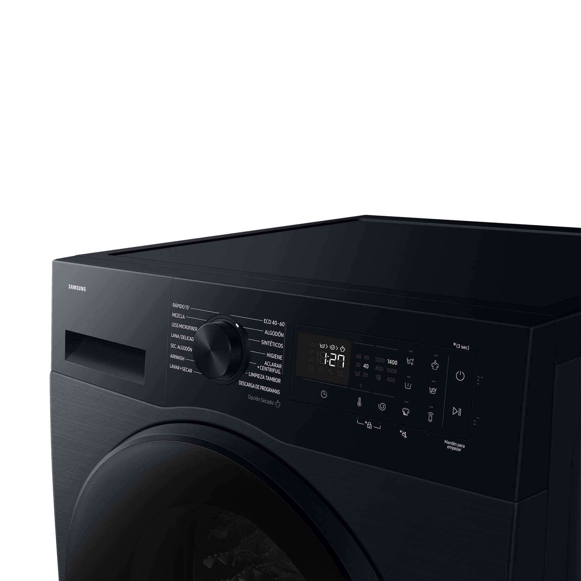 Samsung WD90DG5B15BBEG AI Waschtrockner, 9+6 kg, EEK D/A, AI Energy Mode, AI Ecobubble, Hygiene-Dampfprogramm, Schwarz
