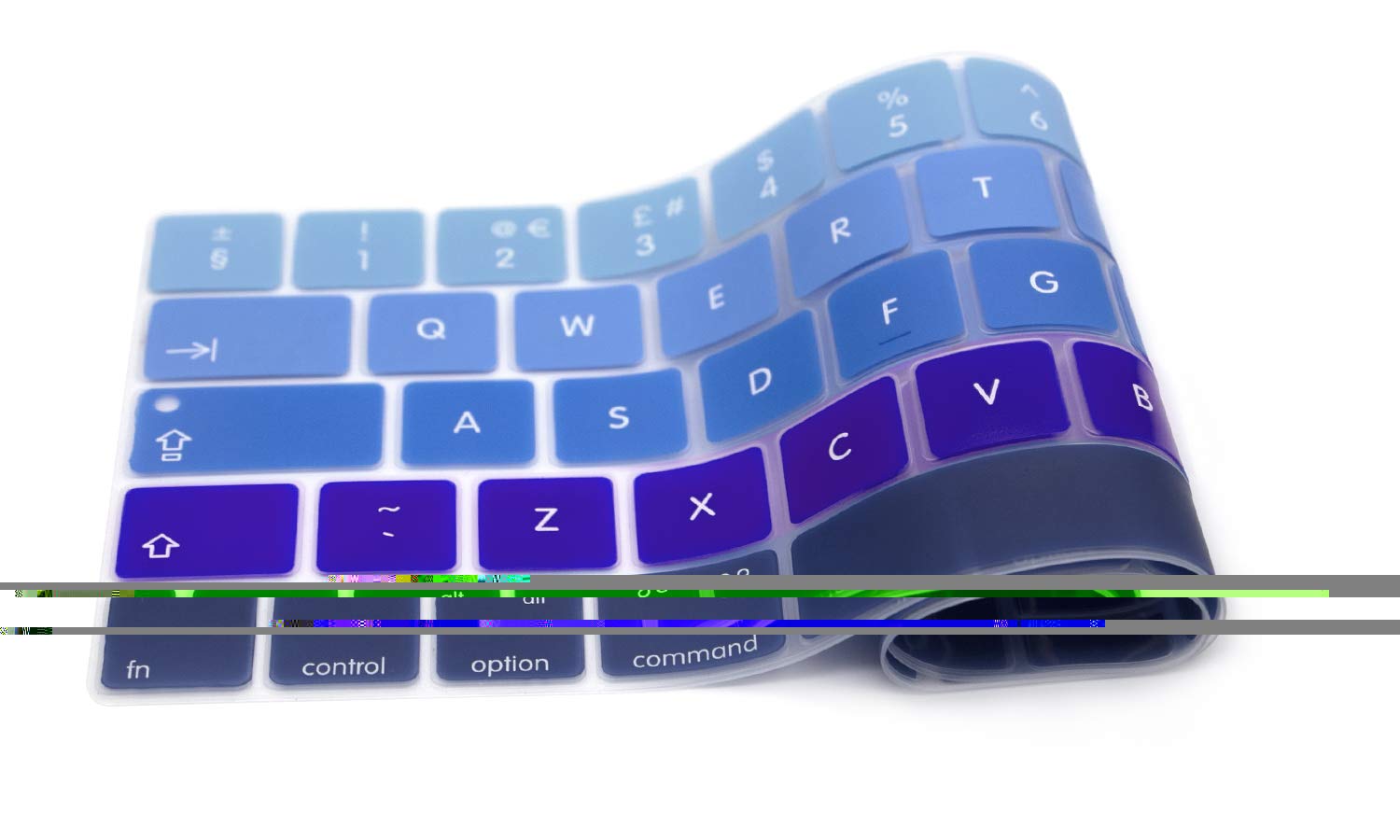 Cover Per Tastiera MacBook Pro 13/15 Pollici (2016-2019) Con Touch Bar, Layout UE/UK, Silicone Morbido, Colore Ombre Viola - 4