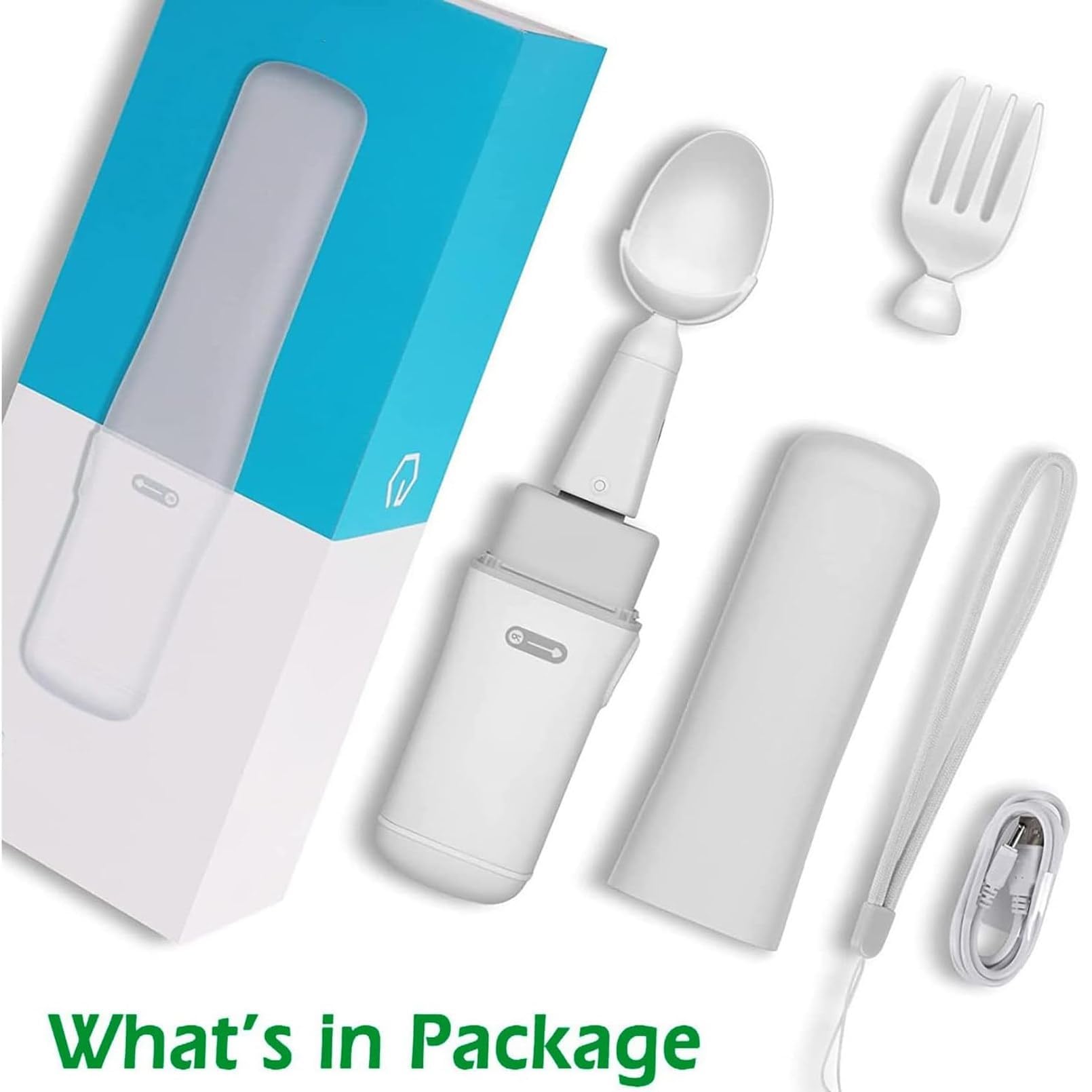 Cuchara adaptativa con tecnología de estabilización activa, herramienta inteligente de asistencia alimentaria para personas mayores