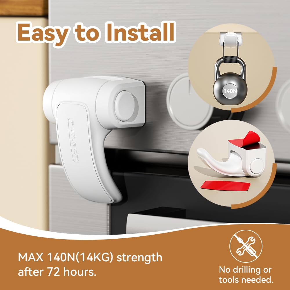 EUDEMON Oven Lock,Baby Proofing Oven Door Lock, Child Safety Oven Front Lock - Image 2