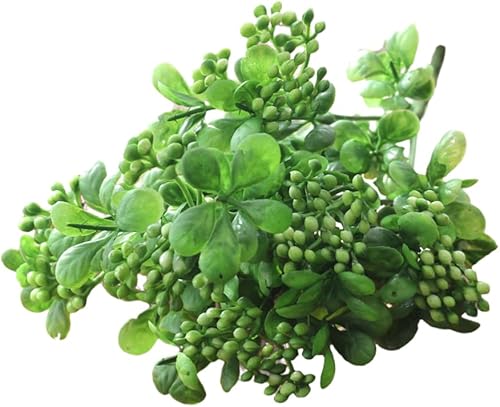 VICASKY Decoraciones de bayas, ramos de plástico realistas, macetas verdes de cactus suculentas, plantas falsas, cactus mini simulación, frutas