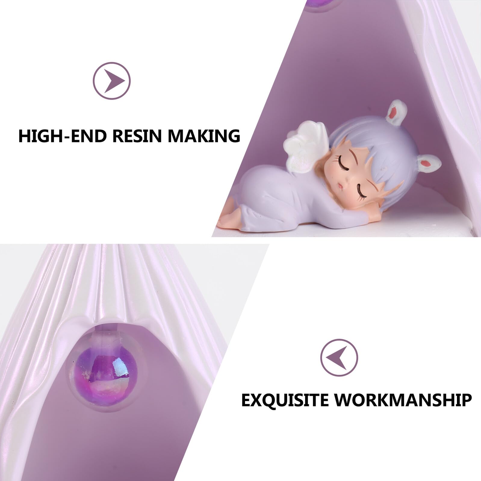 LIFKOME Lampada Notturna Bambina in Resina, Luce Soffusa per Camera