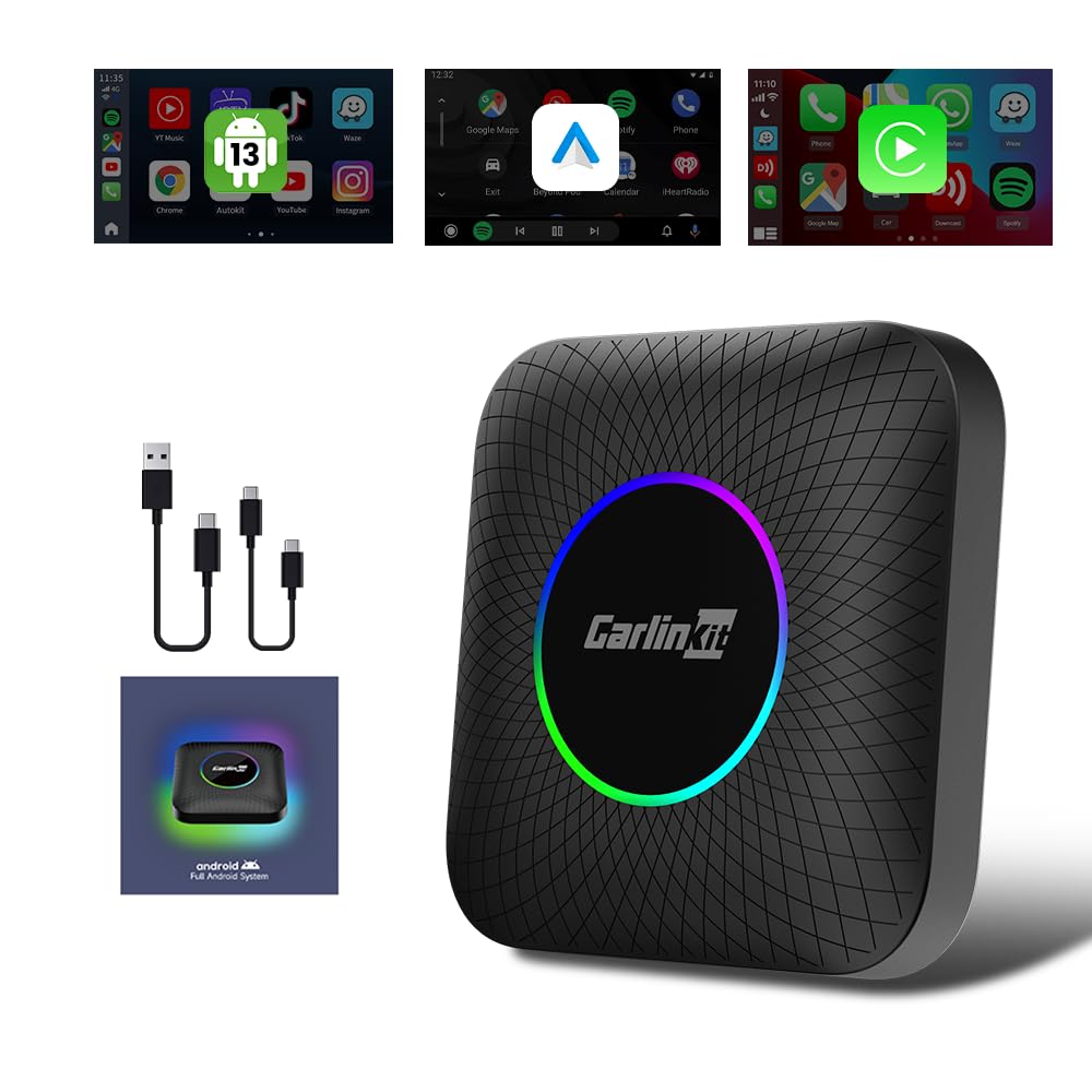 CarlinKit 3 in 1 Wireless CarPlay Ai Box Android 13.0 for Wired