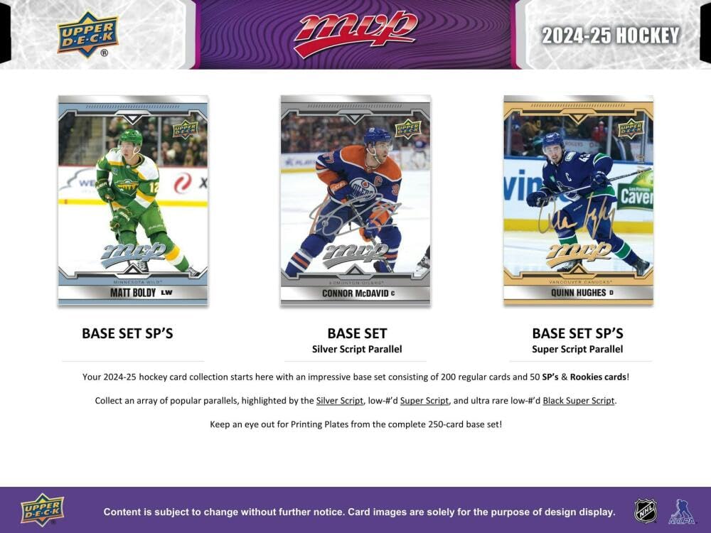 Upper Deck 2024-25 NHL MVP Hobby Box